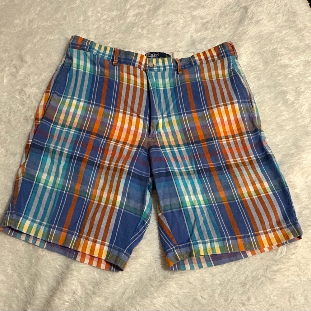 Polo Ralph Lauren Vintage men's madras Multicolor plaid cotton short
Size 34